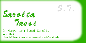 sarolta tassi business card